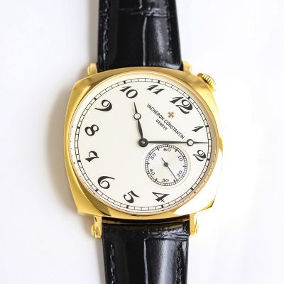 Vacheron Constantin Patrimony 40mm 2824 Movement Black Calfskin Leather Strap Gold Case Watch